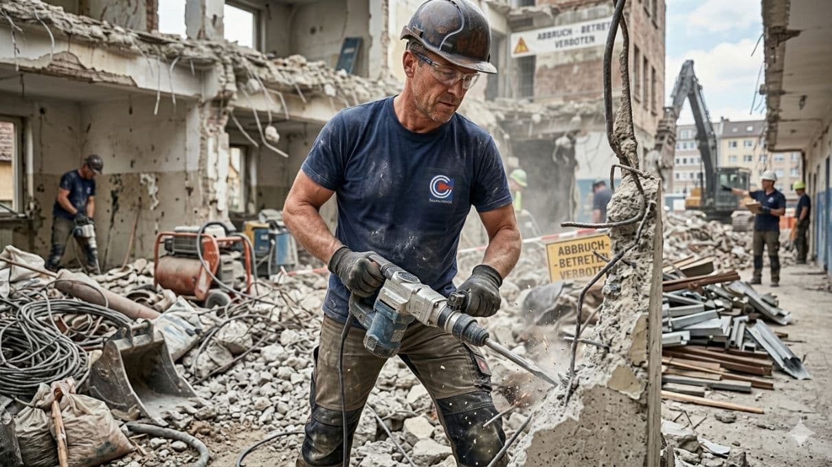Abbrucharbeiten in Sulzfeld am Main
